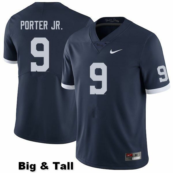 NCAA Nike Men's Penn State Nittany Lions Joey Porter Jr. #9 College Football Authentic Big & Tall Navy Stitched Jersey HQZ8098GG